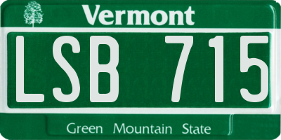 VT license plate LSB715