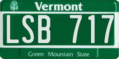 VT license plate LSB717