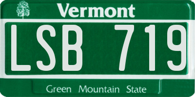 VT license plate LSB719
