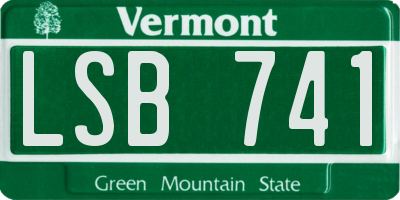 VT license plate LSB741