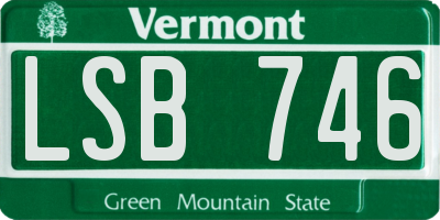 VT license plate LSB746