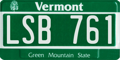 VT license plate LSB761