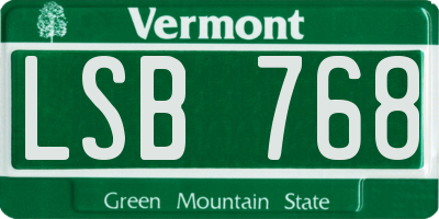 VT license plate LSB768