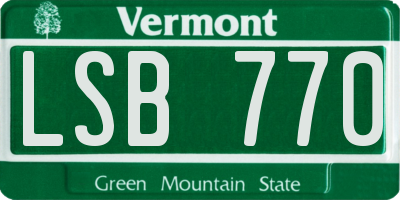 VT license plate LSB770