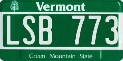 VT license plate LSB773
