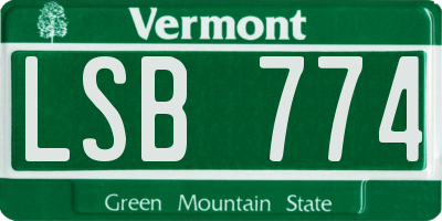VT license plate LSB774