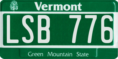 VT license plate LSB776