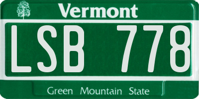 VT license plate LSB778