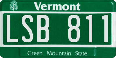 VT license plate LSB811
