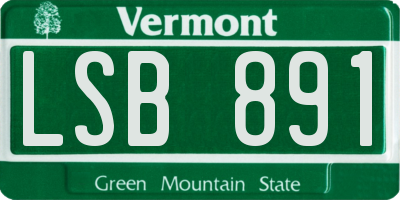 VT license plate LSB891
