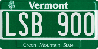 VT license plate LSB900