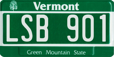VT license plate LSB901