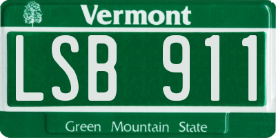 VT license plate LSB911