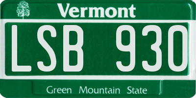VT license plate LSB930