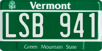 VT license plate LSB941