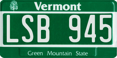 VT license plate LSB945