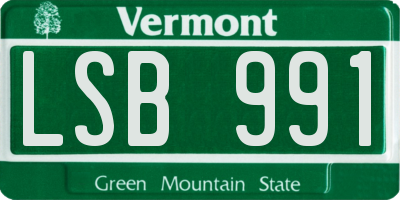 VT license plate LSB991