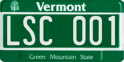 VT license plate LSC001