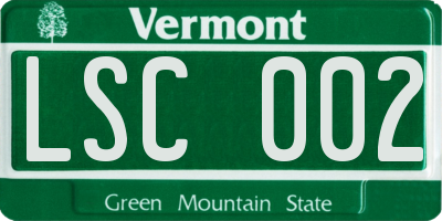 VT license plate LSC002