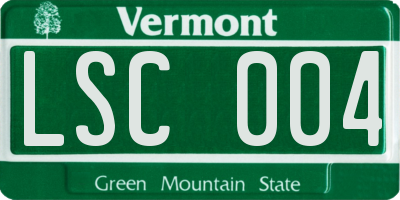 VT license plate LSC004