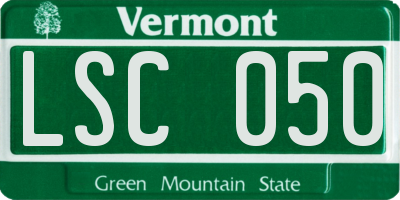 VT license plate LSC050