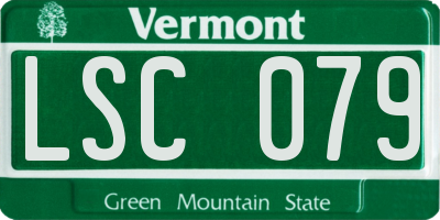 VT license plate LSC079