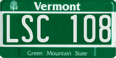 VT license plate LSC108