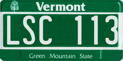 VT license plate LSC113
