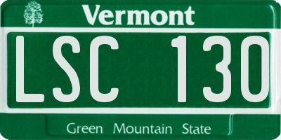 VT license plate LSC130