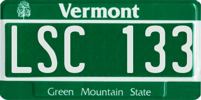 VT license plate LSC133
