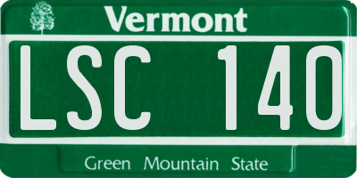 VT license plate LSC140