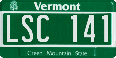 VT license plate LSC141
