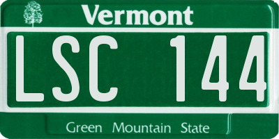 VT license plate LSC144