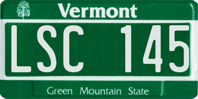 VT license plate LSC145