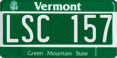 VT license plate LSC157