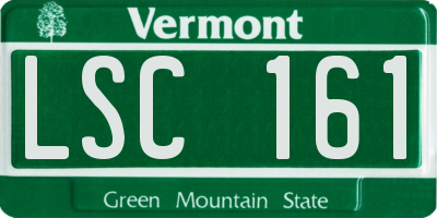 VT license plate LSC161