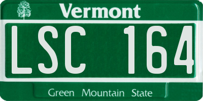 VT license plate LSC164
