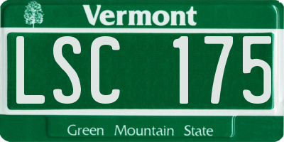 VT license plate LSC175