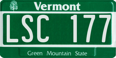 VT license plate LSC177