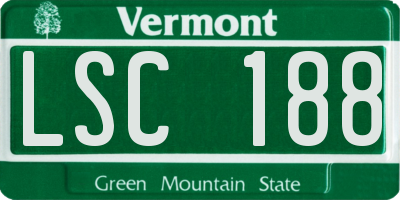 VT license plate LSC188