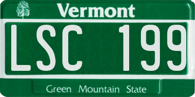 VT license plate LSC199