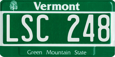 VT license plate LSC248