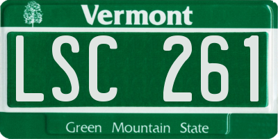VT license plate LSC261