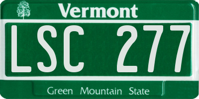 VT license plate LSC277