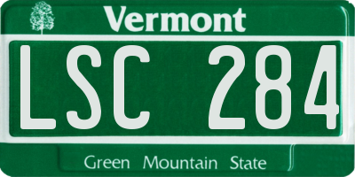 VT license plate LSC284