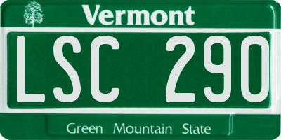 VT license plate LSC290