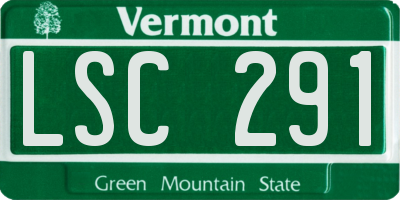 VT license plate LSC291