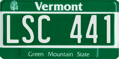 VT license plate LSC441