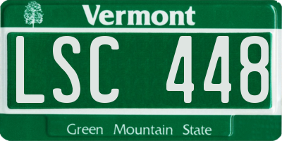 VT license plate LSC448