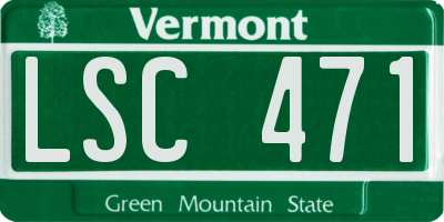 VT license plate LSC471
